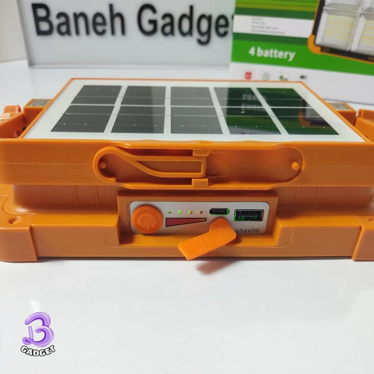 چراغ پروژکتور سولار شارژی و خورشیدی 1200 وات SOLAR LED مهتابی و آفتابی دارای قابلیت چراغ پلیسی وارداتی